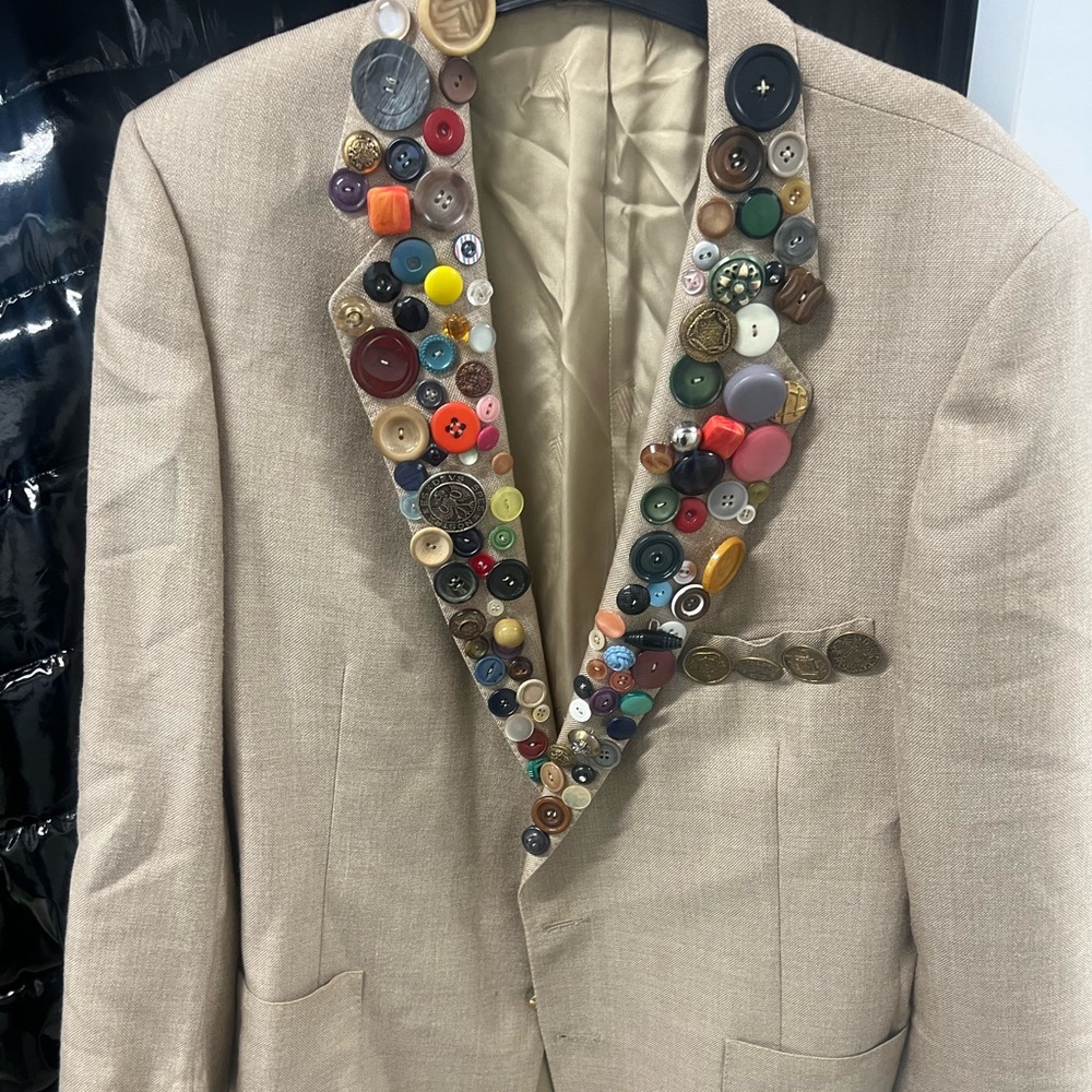 Argyle Button Blazer